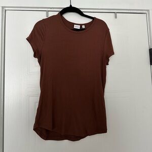 Sunday Best Brown Ribbed Tee